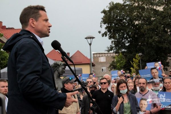 &quot;Będę  bronić 500 plus&quot;. Kandydat na Prezydenta RP Rafał Trzaskowski w Ełku